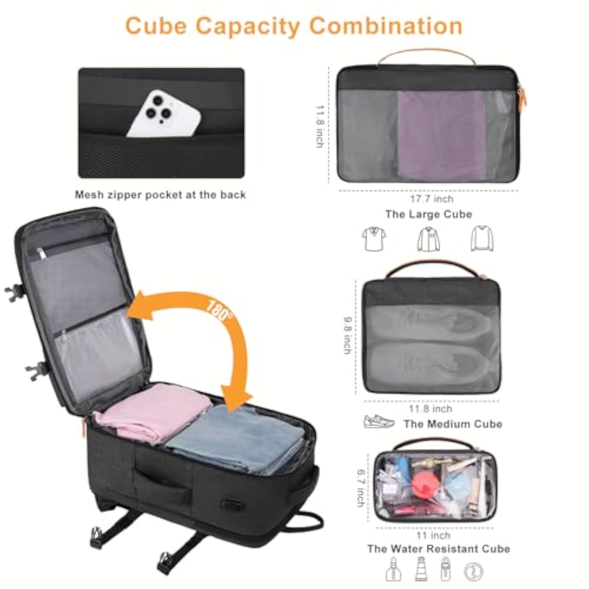 40L Travel Backpack for Women & Men